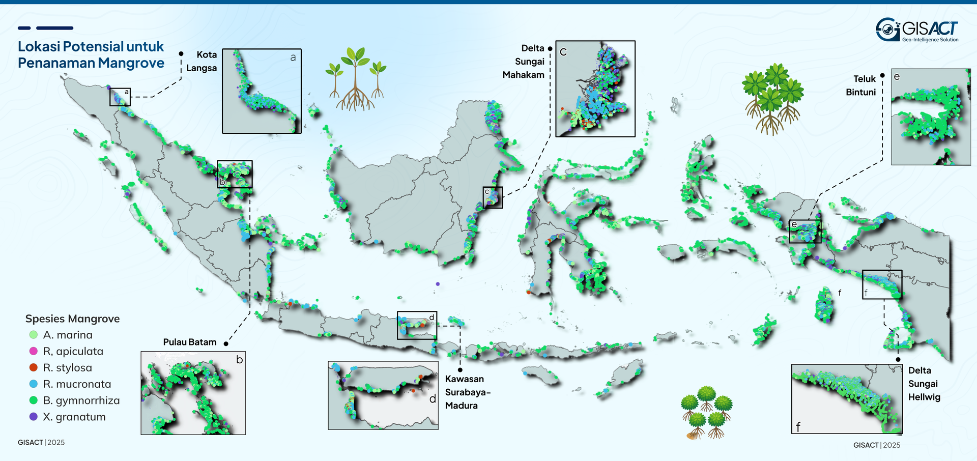 Peta Lokasi Potensial Penanaman Mangrove