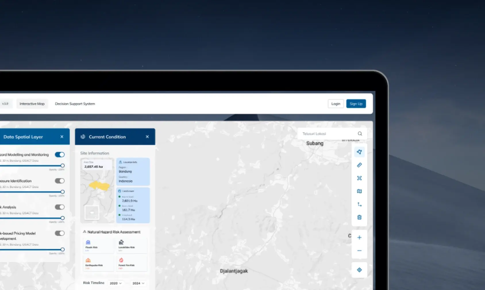 Ilustrasi untuk Bandung GeoHub, WebGis Information System