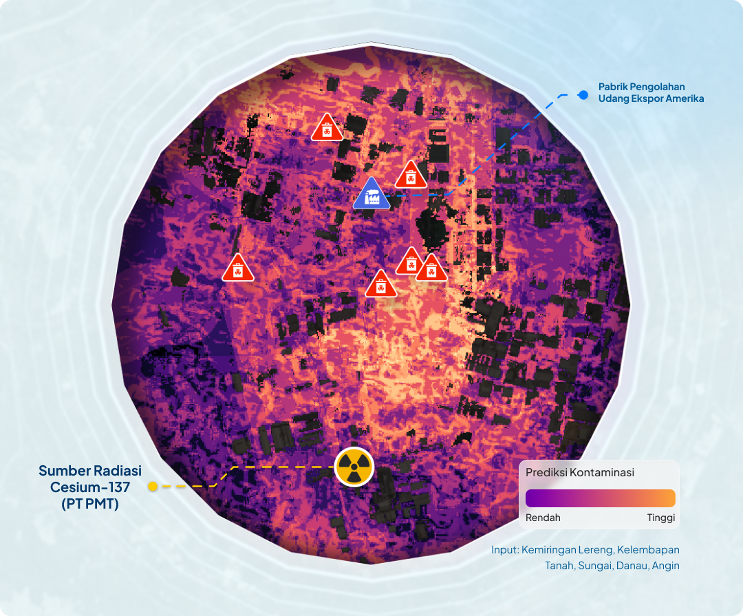 Peta prediksi potensi akumulasi radionuklida